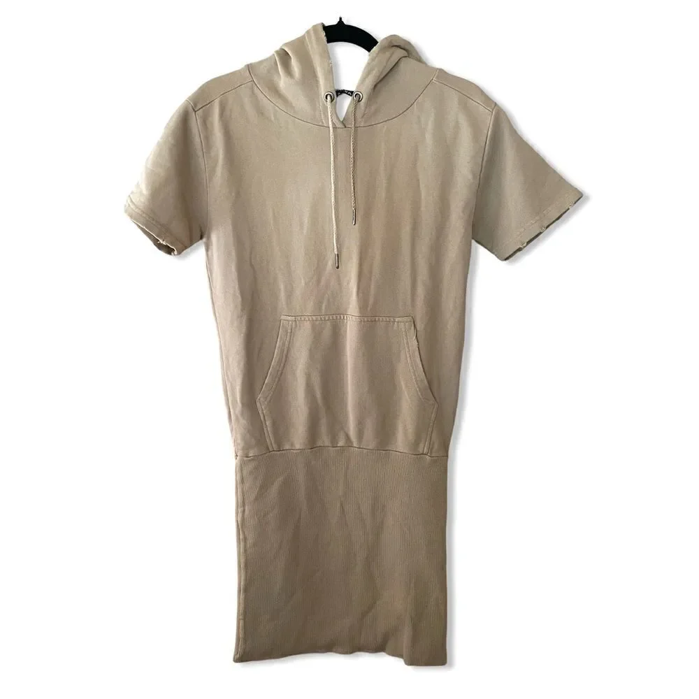 SER.O.YA Rory dress tan hooded mini tunic hoodie Revolve NWOT Sz S